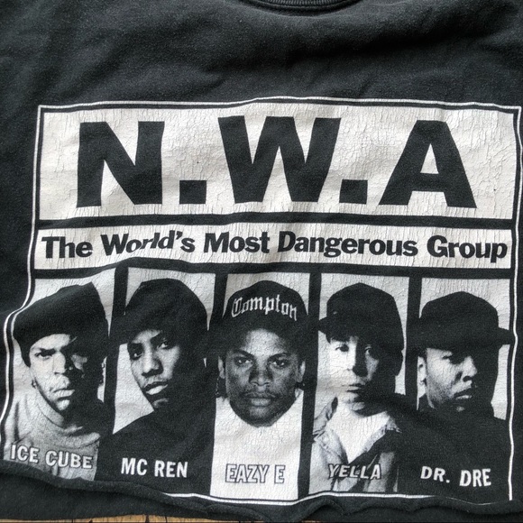 Vintage NWA t shirt crop top - Picture 3 of 4